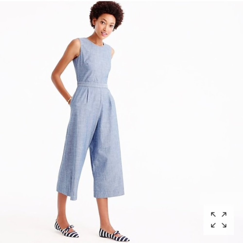 J Crew Chambray Jumpsuit w pockets